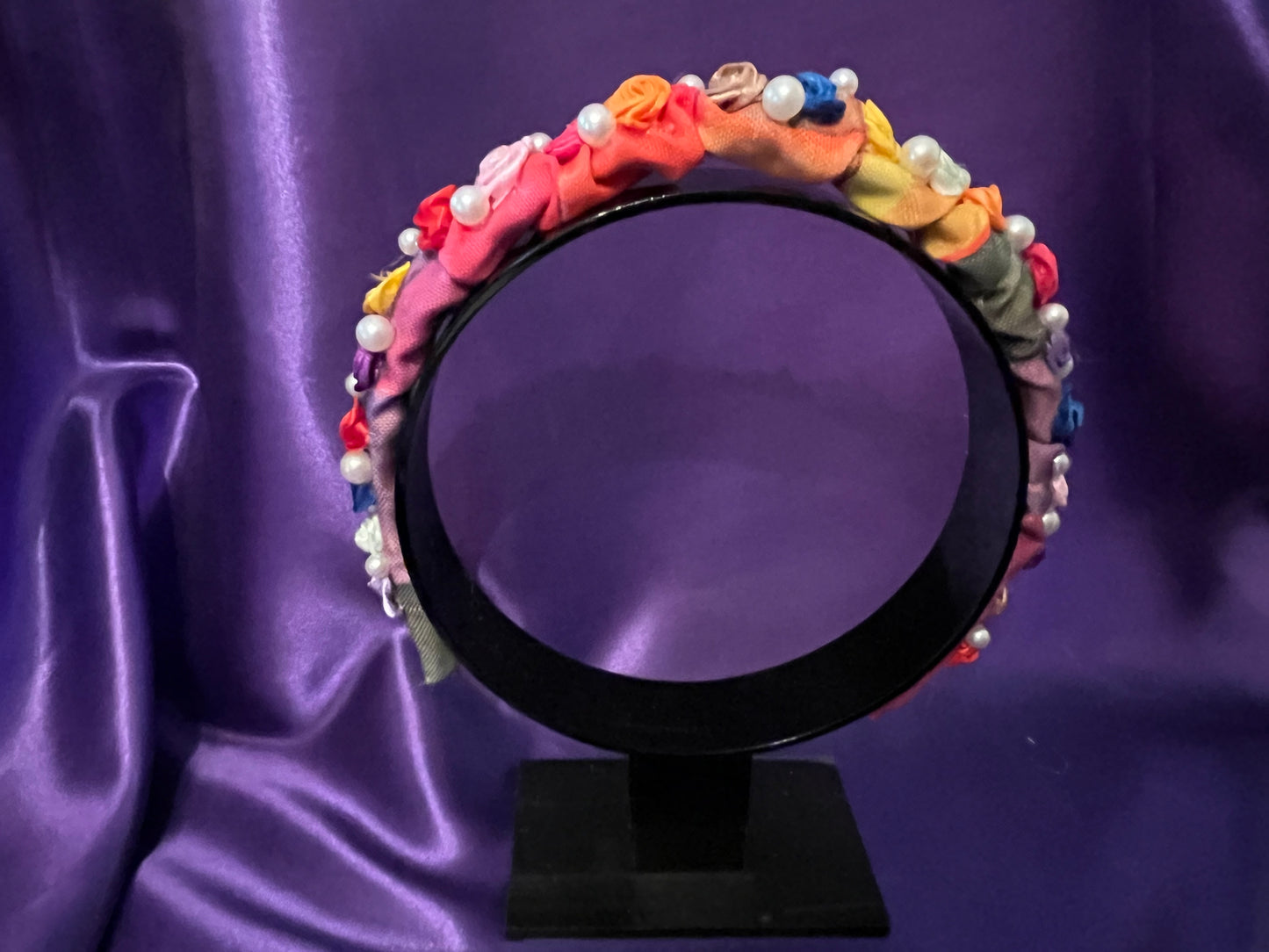 Colorful Rose Pearl Headband