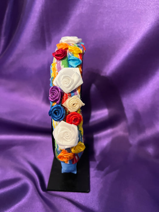 Rainbow Rosebuds Headband