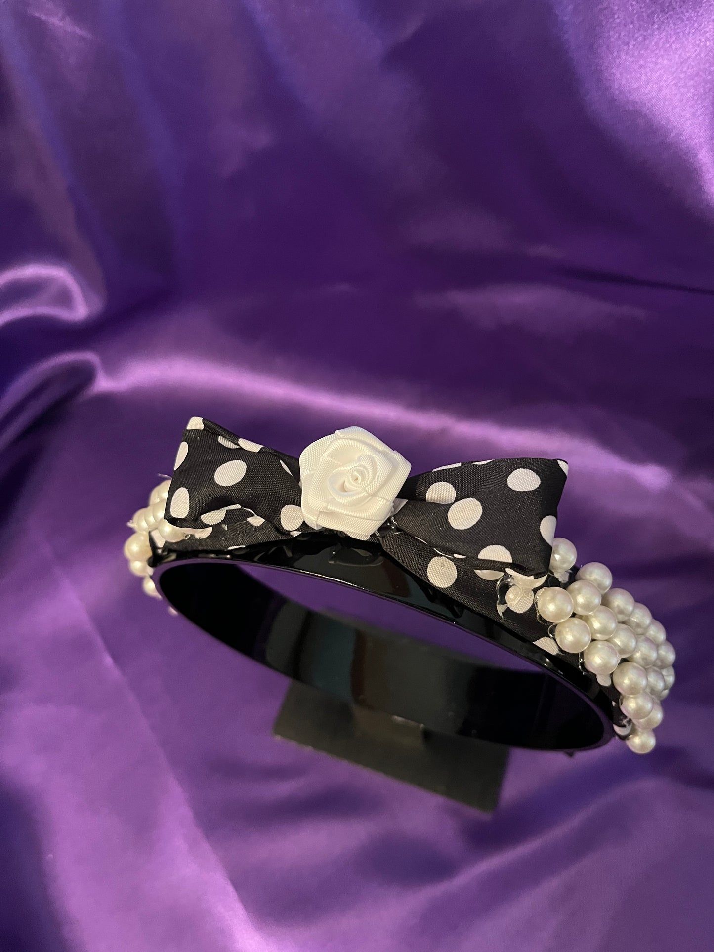 Polka Dot Pearls Headband